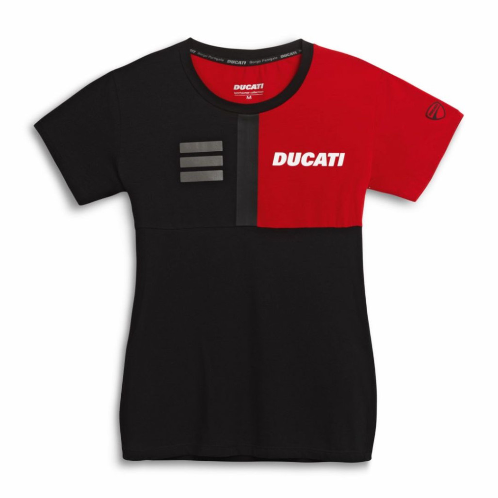 CAMISETA DUCATI EXPLORED BLACK/RED - Mujer