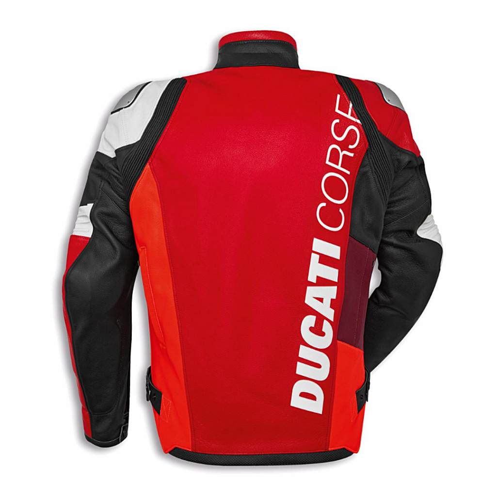 CHAQUETA DE PIEL DUCATI CORSE C6 - White&Red