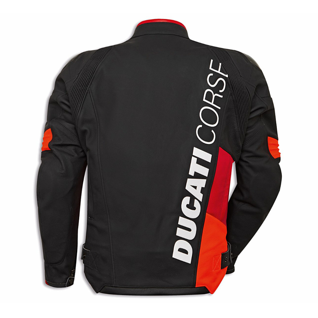 CHAQUETA DE PIEL DUCATI CORSE C6 - Black&Red