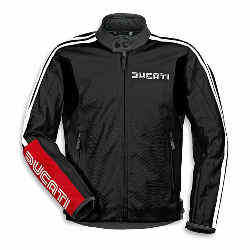 copy of copy of CHAQUETA DE PIEL DUCATI CORSE C6 - White&Red