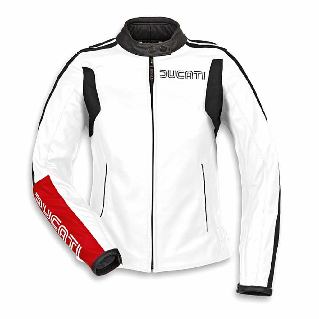 copy of copy of copy of CHAQUETA DE PIEL DUCATI CORSE C6 - White&Red