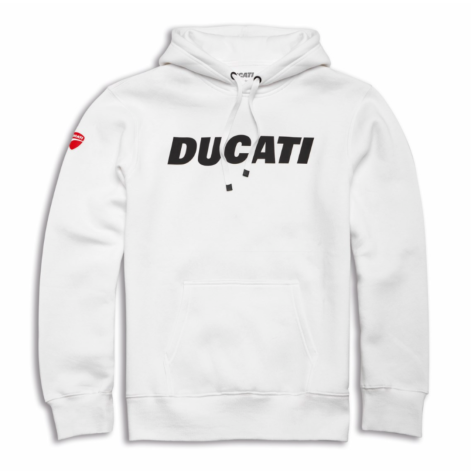 SUDADERA CON CAPUCHA ESSENTIAL BLANCA