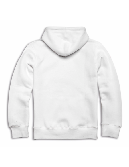 SUDADERA CON CAPUCHA ESSENTIAL BLANCA