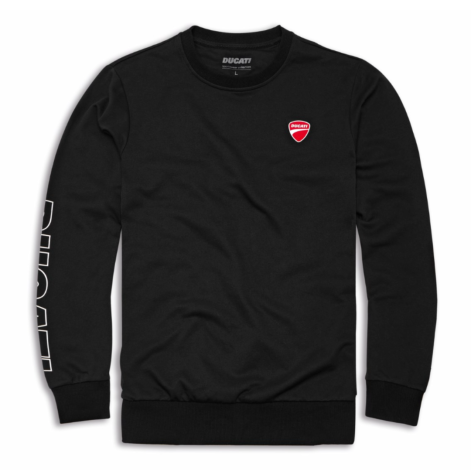 SUDADERA ESSENTIAL DE CUELLO REDONDO NEGRA
