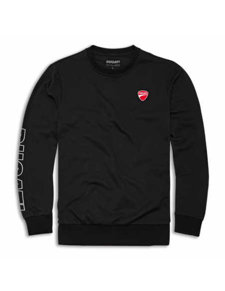 SUDADERA ESSENTIAL DE CUELLO REDONDO NEGRA