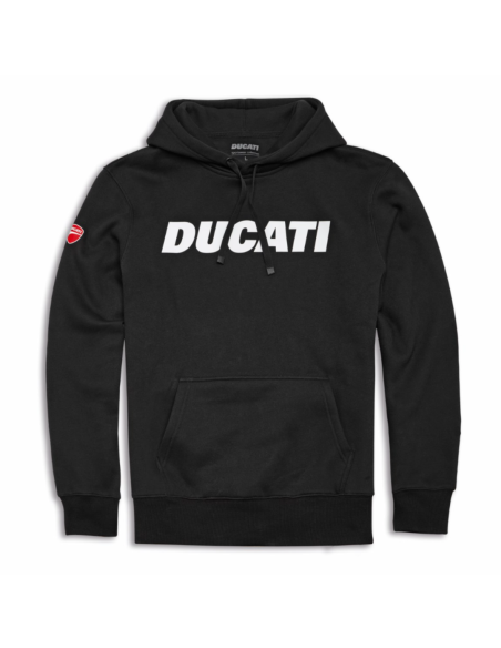 SUDADERA CON CAPUCHA ESSENTIAL NEGRA