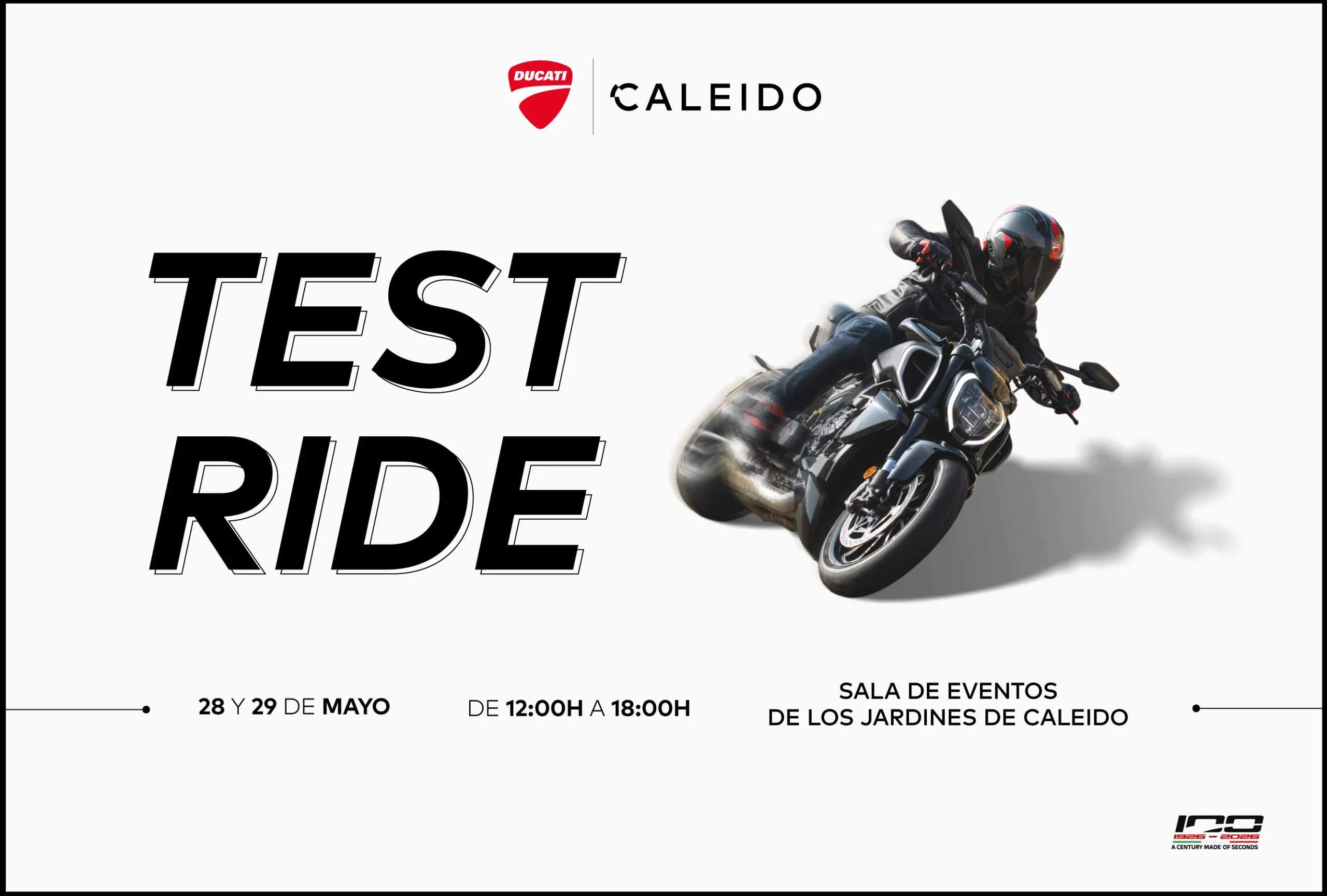 Test Ride Ducati Madrid en Caleido